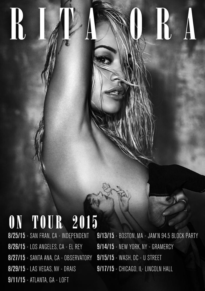 RT @RocNation: Catch @RitaOra on tour stateside through September! Tickets: http://t.co/pJbif9iMPU http://t.co/tTWG3DguSw
