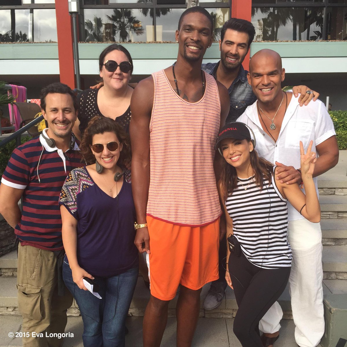 Look who we got to shoot with us today! @chrisBosh on @HotandBothered on @nbc #Miami http://t.co/H6XLNp8xFP