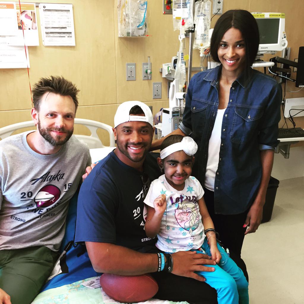 RT @DangeRussWilson: What an angel @SeattleChildren w/ @Ciara & @JoelMcHale http://t.co/iaB2gGCcZX