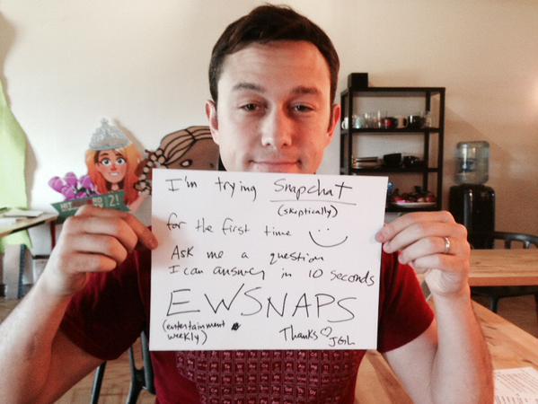 RT @EW: .@HitRecordJoe has officially taken over our Snapchat (EWsnaps)! Ask him your #hitRECordonTV Questions now! http://t.co/HO0DPwI3zz
