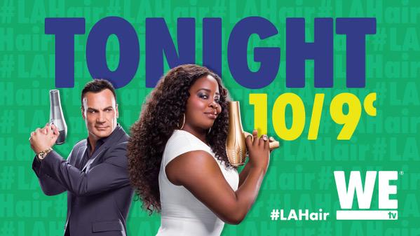 The premiere of #LAHair is on tonight! Congrats @KimbleHairCare! Check out @WEtv at 10 PM est! http://t.co/jJXjJ7hN5j