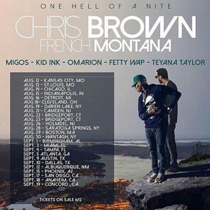 Sold out tour!!!  @FrencHMonTanA X @chrisbrown #BadBoy #OneHellOfANightTour http://t.co/CIuhytBcTs