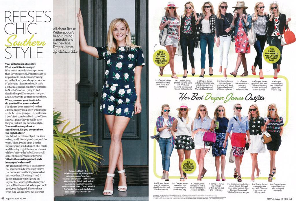 RT @DraperJamesGirl: @peoplemag spotted @RWitherspoon mixin' n matchin' #DraperJames style! http://t.co/7NytFs87g1 http://t.co/bRjkciYbVV h…