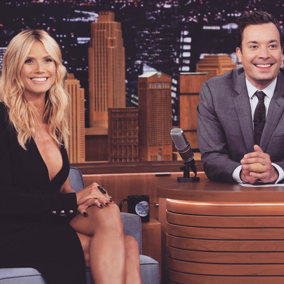 One of my favorite late night stops!  Hanging with @fallontonight ! #ProjectRunway #AGT10 http://t.co/iYSSoERLLj