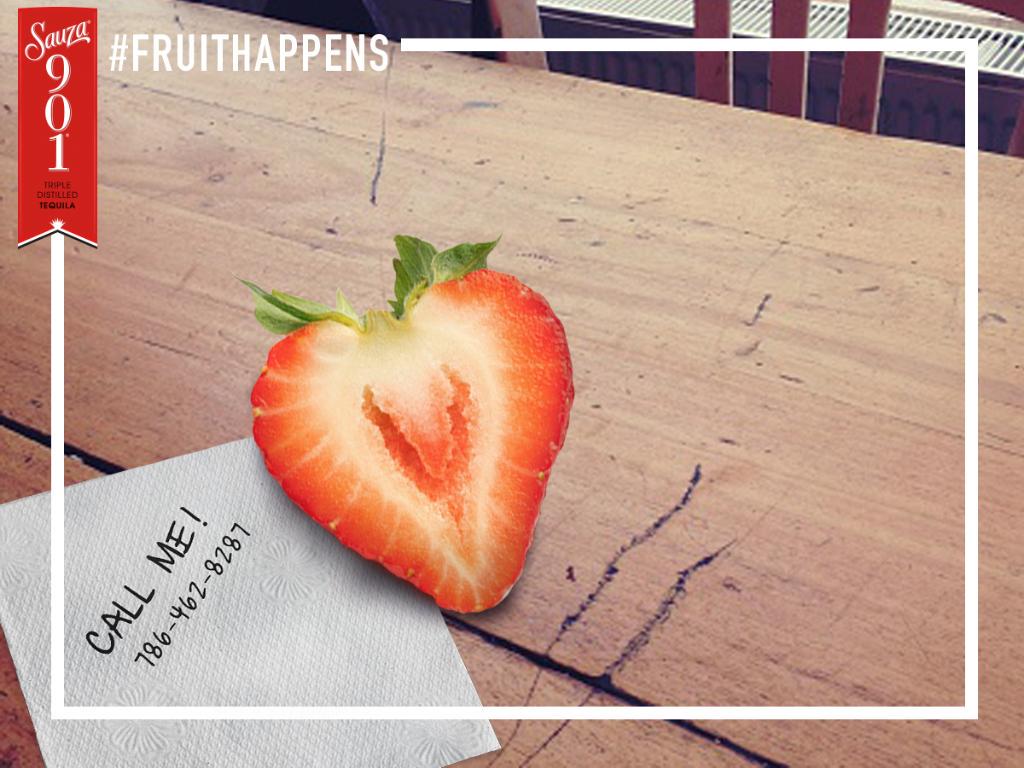 RT @Sauza901: Got hit on by Strawberry last night.  Didn't hate it. #FruitHappens #NoLimesNeeded http://t.co/MOMea6ChHQ