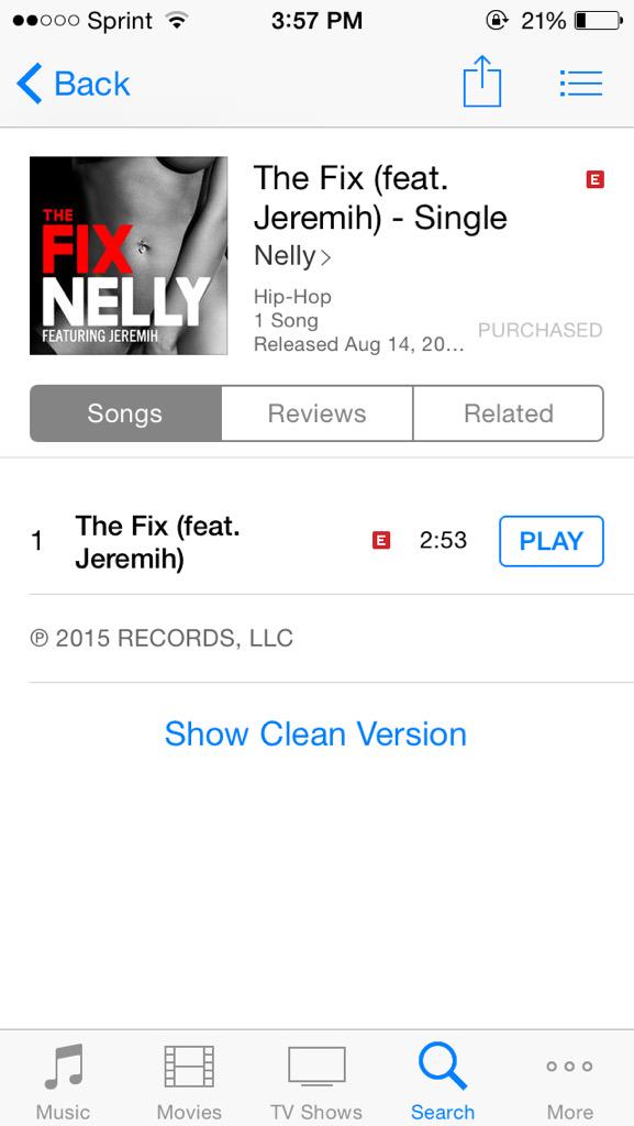 RT @kassie_placi2: Just purchased @Nelly_Mo's new song #TheFix on @iTunes! Get your download today!???? #FaveSong http://t.co/gFLZ84qGht