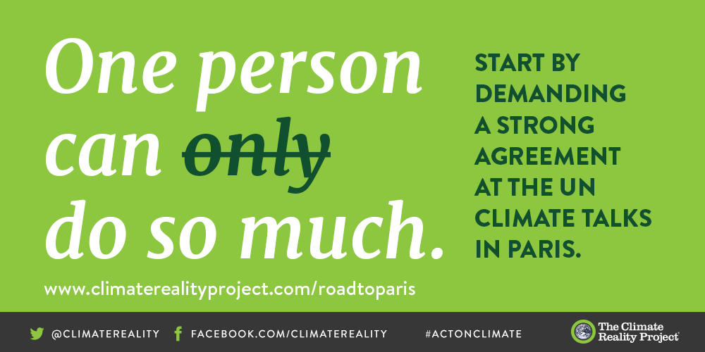 I’m challenging world leaders to #ActOnClimate now. Will you join me? http://t.co/rjAkLuObUv via @ClimateReality http://t.co/gyC62iIclb