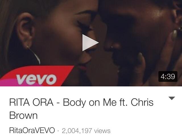 2 million views on #BodyOnMeMusicVideo!! ???? my #ritabots!!! http://t.co/Z3vrYsztbG http://t.co/V34o6vY4qO