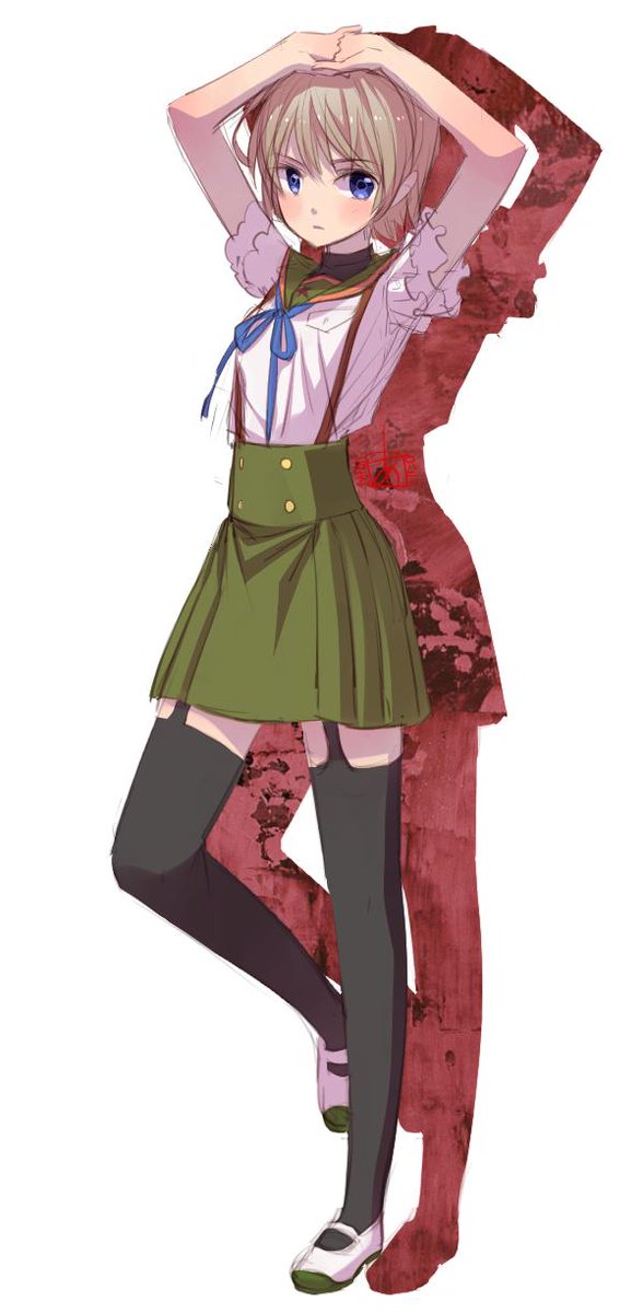 返事待ちの間にがっこうぐらし! の みーくん ラクガキしてた