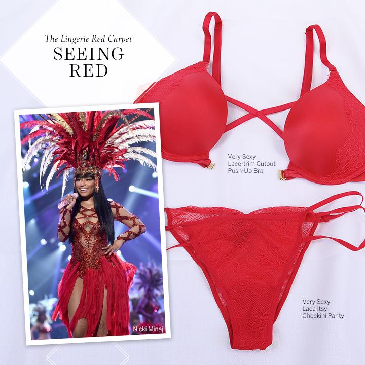 Red. Hot. Totally inspired by @nickiminaj’s #VMAs look. #LingerieRedCarpet http://t.co/92M8qFKY3u