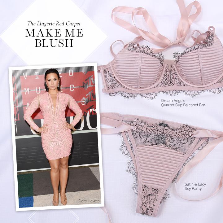 Inspired by @DDLovato’s femme #VMAs look? So are we ????. #LingerieRedCarpet http://t.co/bNRPDpZqmq