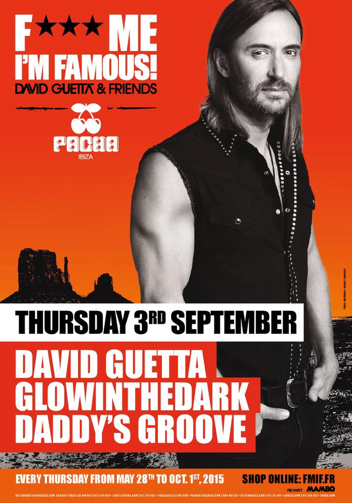 RT @daddysgroove: September the 3rd - @FMIFOfficial night! Our last summer night @ @pacha #Ibiza with @davidguetta and @GLOWINTHEDARK_ http…