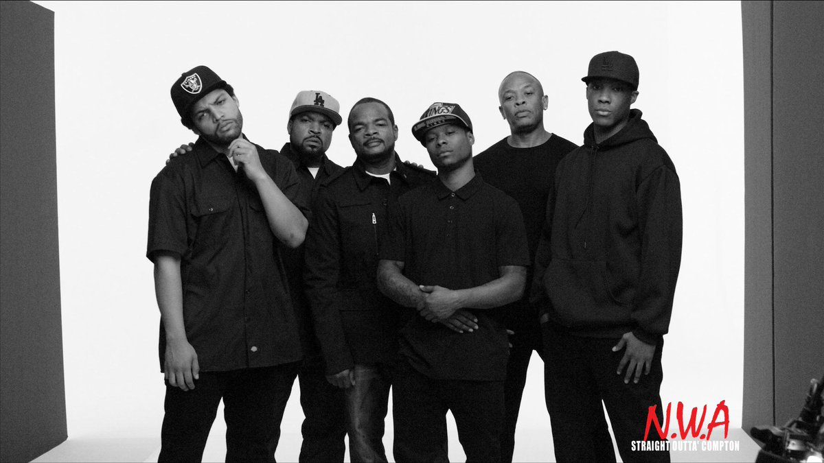 Legends in the making. #StraightOuttaCompton out everywhere now.  Photo by @marcwood_ http://t.co/zqyv3UFfP6