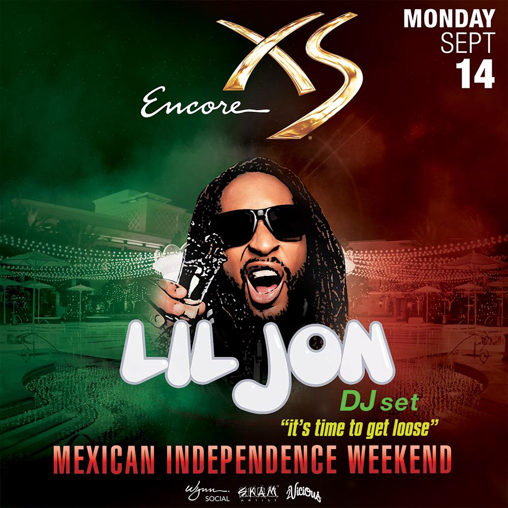 RT @WynnSocial: . @LilJon makes his way back to @XSlasvegas tonight to close out the weekend! #ItsTimeToGetLoose http://t.co/TXfg642PVb