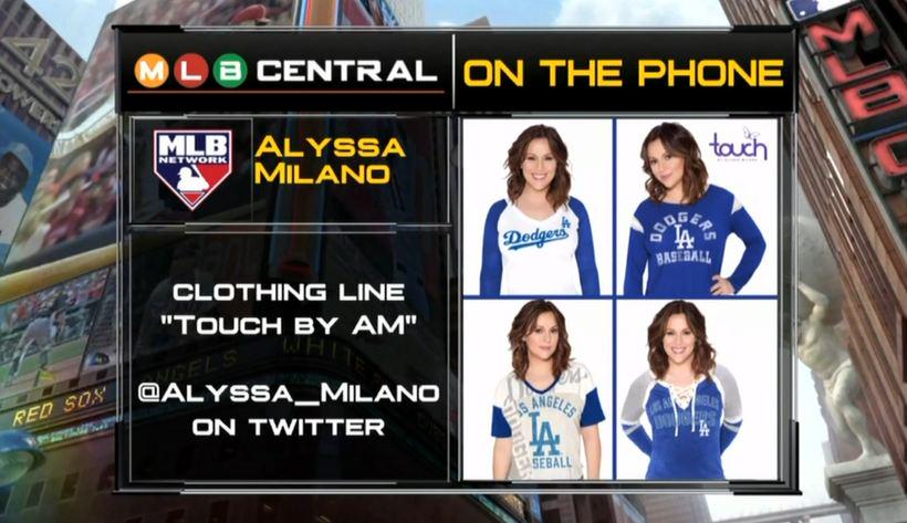 RT @MLBNetwork: Actress @Alyssa_Milano joins #MLBCentral to talk about her love for @MLB and clothing line @TouchByAM http://t.co/VfHAa4v9IS