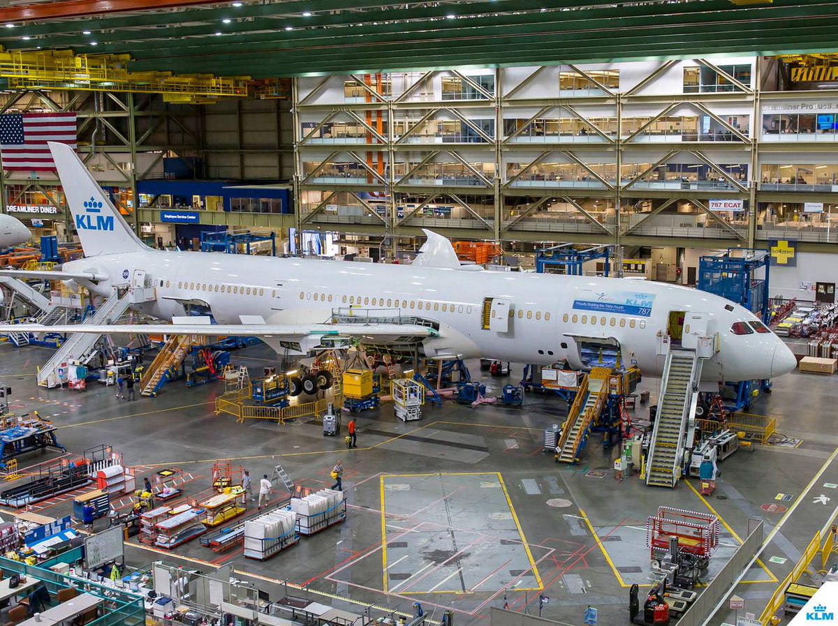 .@KLM's first 787-9 almost fit to fly - would be awesome to see this at YVR!