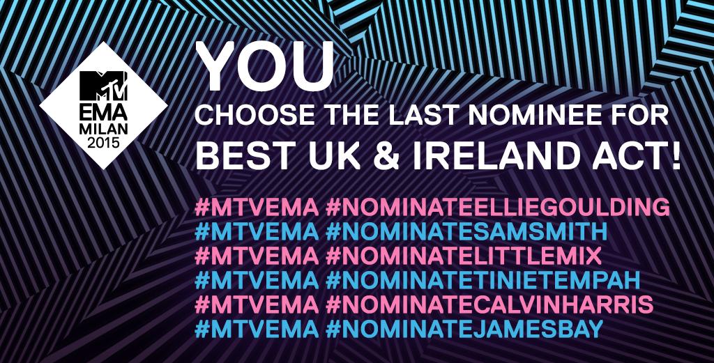RT @MTVUK: If @elliegoulding gets your vote, tweet now using #MTVEMA AND #NominateEllieGoulding ???????? http://t.co/gZXvArm1rM