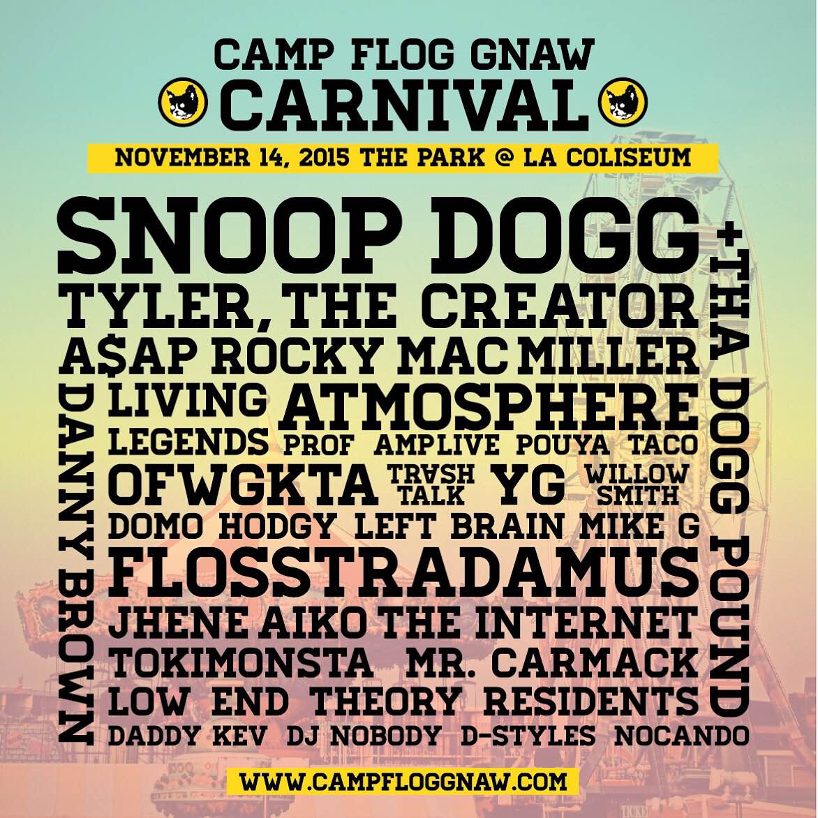 big snoop dogg live on stage headlinin #campfloggnaw nov 14 !! tix here: http://t.co/p7zQkf7JDW http://t.co/yBsYNWK9Yx