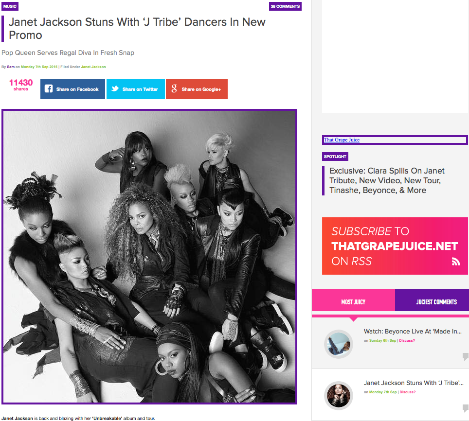 .@JanetJackson Stuns With ‘#JTribe’ Dancers In New Promo http://t.co/PJtb5yKfo7 #Unbreakable via @thatgrapejuice http://t.co/R1jEgJl4oz