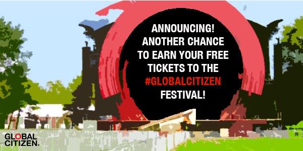 Announcing! The LAST CHANCE to win your #GlobalCitizen Festival tix with Action Journey #5— http://t.co/4oPChtqMUo http://t.co/WZwgaWzjAL