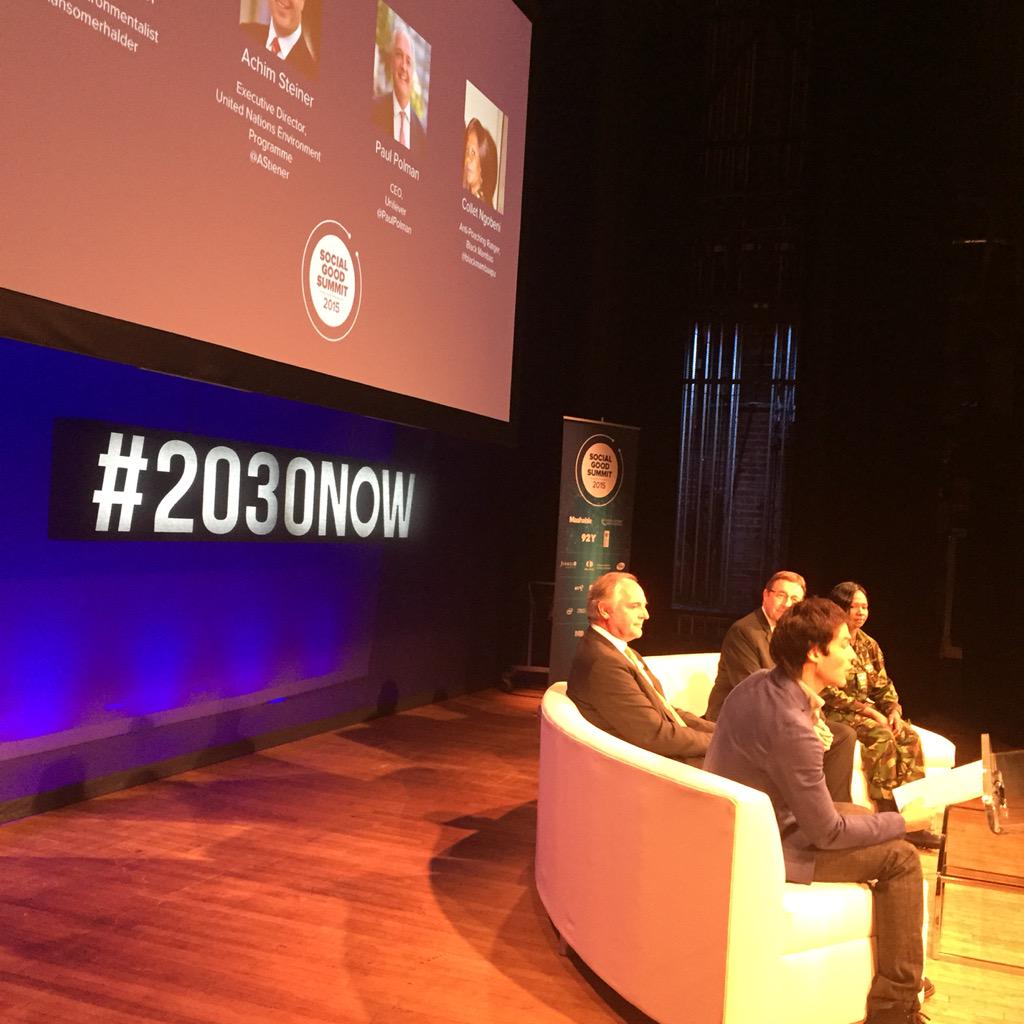 ON STAGE NOW!!!!! #UNEP #ISF #2030NOW #socialgoodsummit http://t.co/6vrO0j0X1w