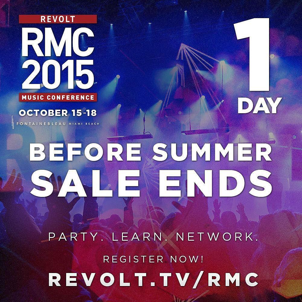 ATTN!! We’re extending the RMC summer sale!! Invest in your future NOW and register for the Revolt Music Conference… http://t.co/s0WwRNn0X2