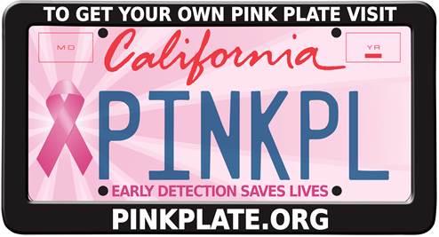 CA: Get a pink plate. Your $ will pay for breast cancer screenings! #pinkplates #p!nkforpink https://t.co/oIitT9bJQ1 http://t.co/WLs316BBS0