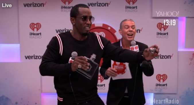 RT @iHeartRadio: .@iamdiddy passing around shots while we're live, so you KNOW it's on backstage! #iHeartRadio #Diddy http://t.co/dWlyjEJklE