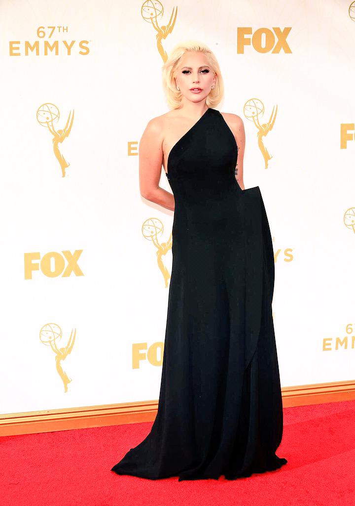 Thank you to @Brandonmaxwell for dressing me in this beautiful little black gown from SS 16 for my first #Emmys ❤️! http://t.co/KhMEl17ilB