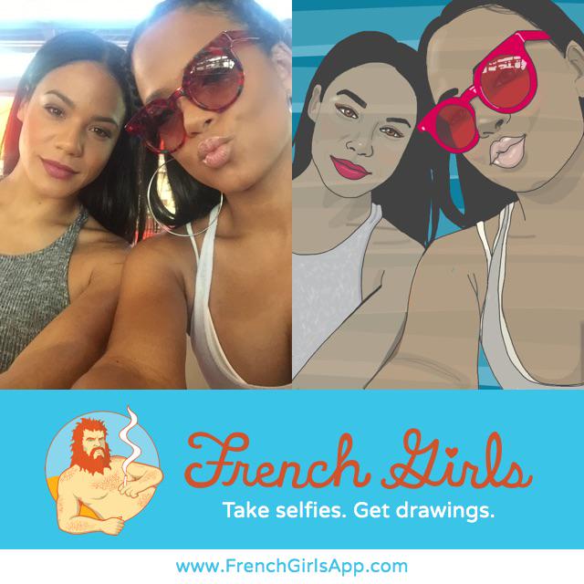 Check out this drawing from #FrenchGirls & get the app @ http://t.co/K7NbIh0lts! Love this drawing of me & @lizmili7 http://t.co/Jec2Th1kmI