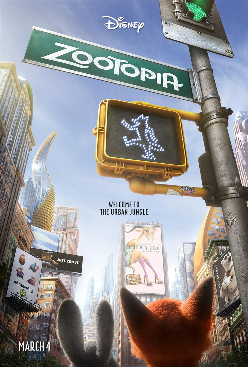 Join me in the urban jungle March 4 #Zootopia @DisneyAnimation 