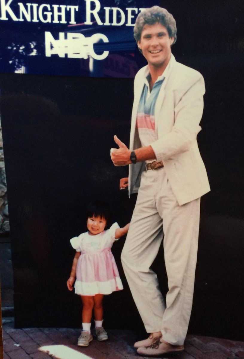 RT @lindseychen: #tbt to me about 3-4 years old posing with @DavidHasselhoff. #throwbackthursday http://t.co/BmLzHuGrGc