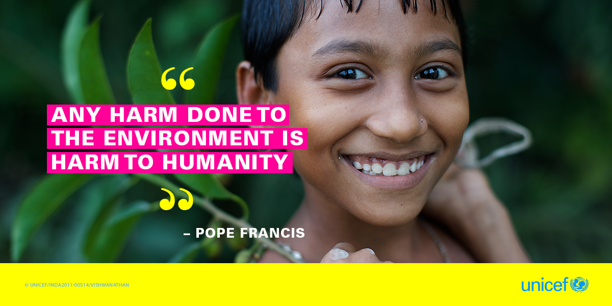 RT @UNICEF: Well said, @Pontifex! We must protect our world for #everychild living in it. #PopeinNYC #GlobalGoals #UNGA http://t.co/EA5mlrK…