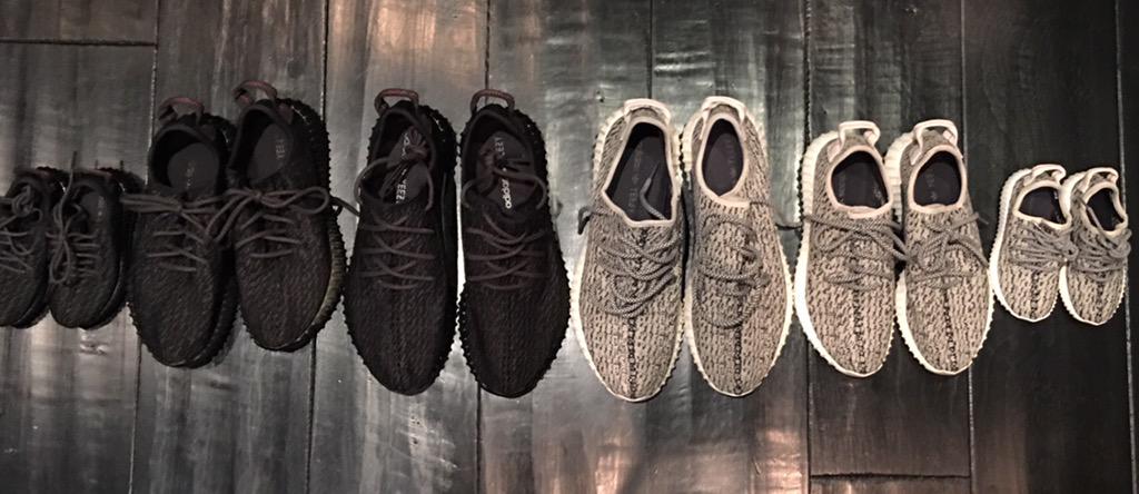 Yeezy's for the fam! #BabyYeezys #JustForNorthie #OnlyOfficialPairsMade http://t.co/F0zykIqVs4