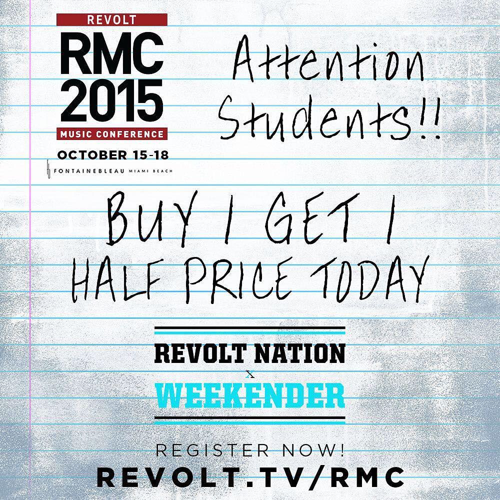 Calling all students!!! Take advantage of this special opportunity! TAG A FRIEND & REGISTER FOR RMC NOW AT REVOLT.T… http://t.co/zYUR8wViWd