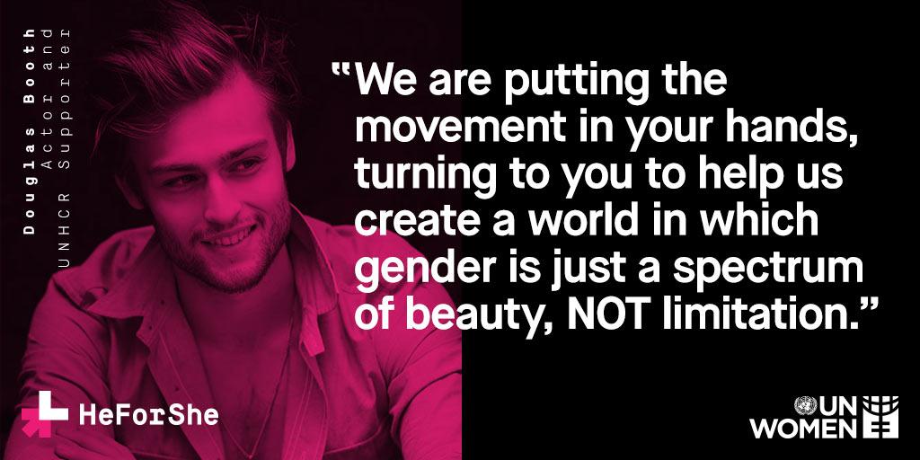 RT @HeforShe: The movement is in your hands. Thanks for the inspiration, @DouglasBooth! #HeForShe #GetFreeTourUK http://t.co/m9MMUo02BP