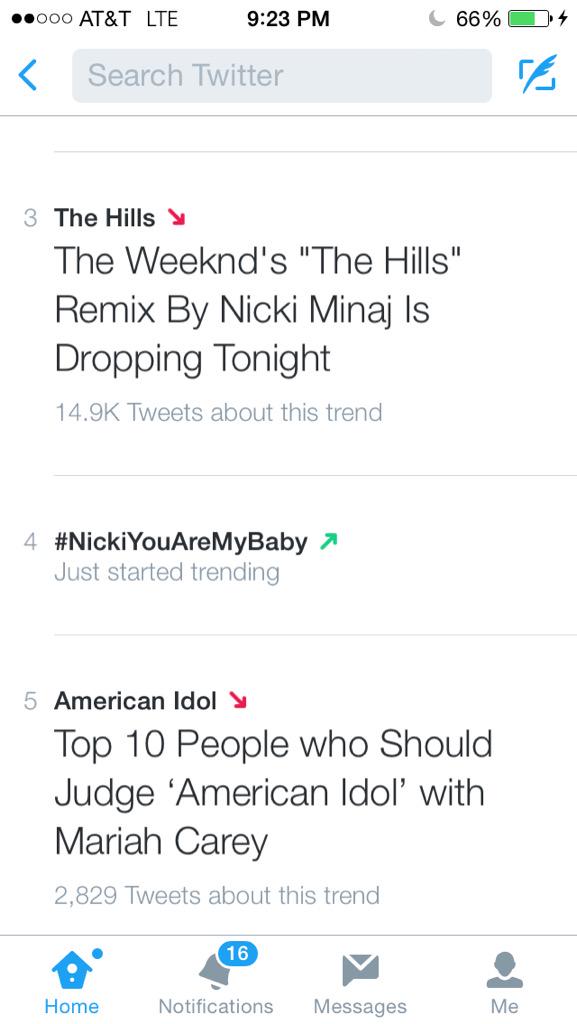 RT @OnikaPride: @NICKIMINAJ where u at???????????????? its trending! #NickiYouAreMyBaby http://t.co/Da6lkBqLIq