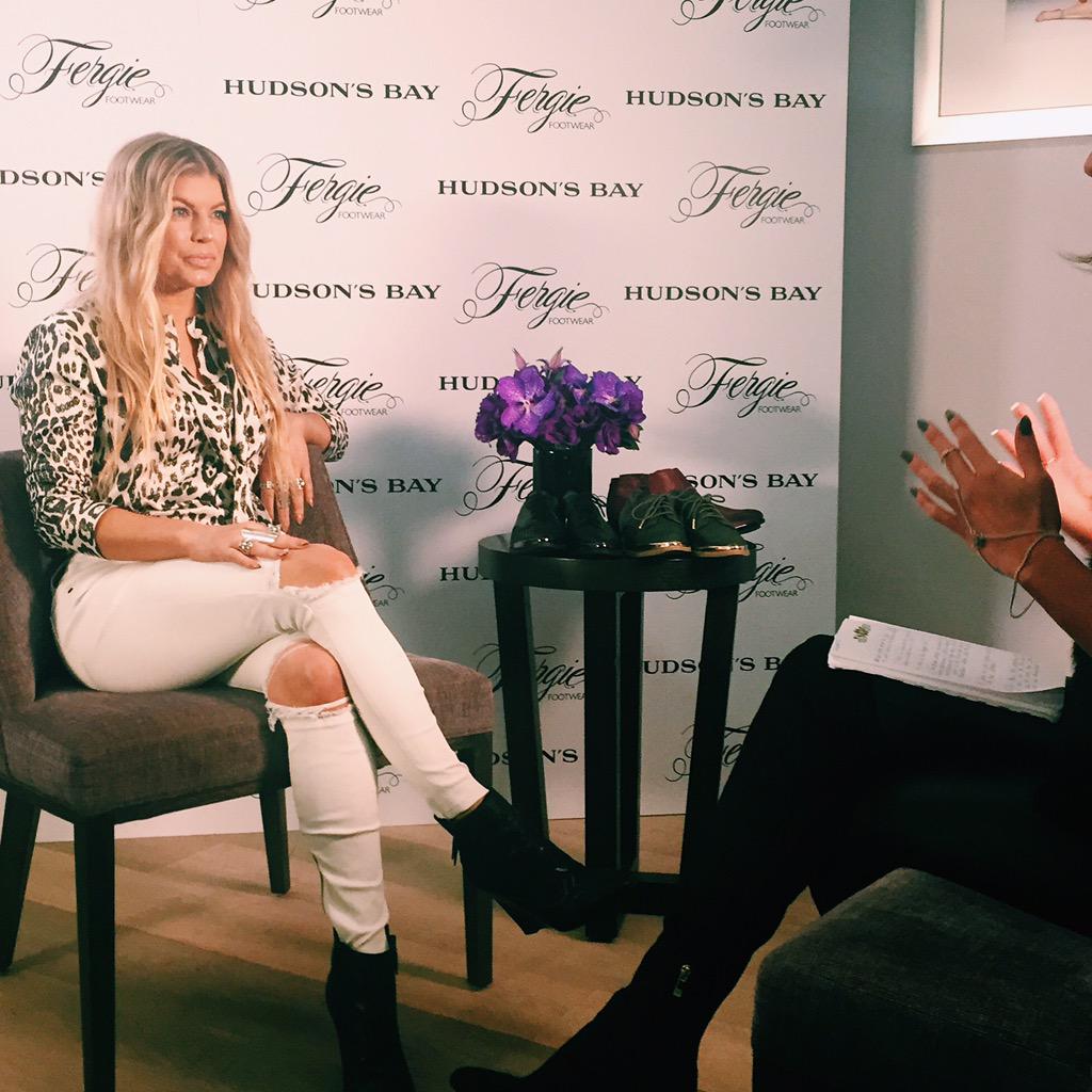 RT @hudsonsbay: We are excited to welcome @fergie for the launch of the F/W @FergieFootwear & @fergaliciousbf collections http://t.co/BgqJA…