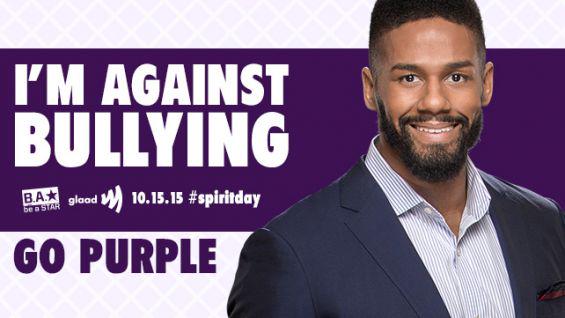 RT @WWECommunity: Today is #SpiritDay! Go purple and take a stand against bullying! @glaad 
STORY: http://t.co/k0cwVvTS92 http://t.co/2Gd4c…