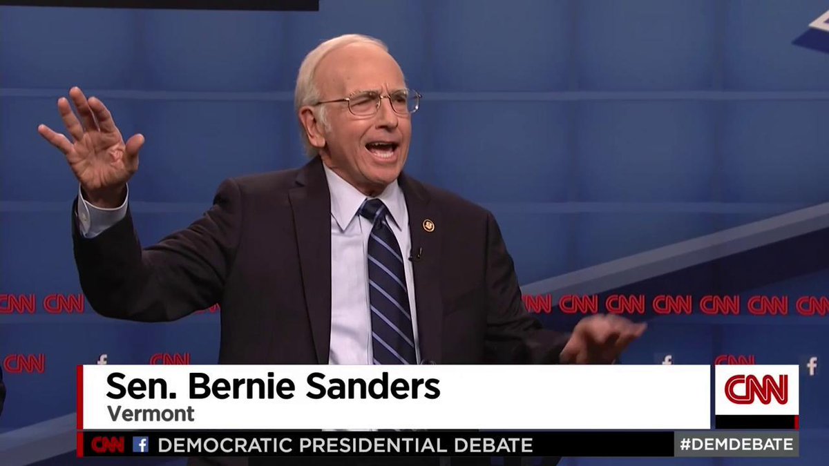 RT @nbcsnl: Larry David was born to play Bernie Sanders. #SNL http://t.co/r6shRXLt5l