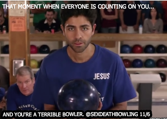 RT @SexDeathBowling: #MotivationMonday You can do it! #SexDeathandBowling @allywalker1 @adriangrenier @dreadematteo @SelmaBlair https://t.c…