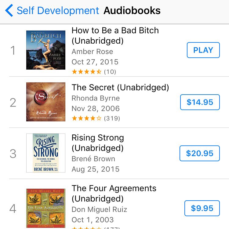 #1 Baby!!!!! ???????????????? get my Audiobook #HowToBeABadBitch and let me read to u NOW! https://t.co/bwr71boXKN ???? https://t.co/aR5ust4VKs