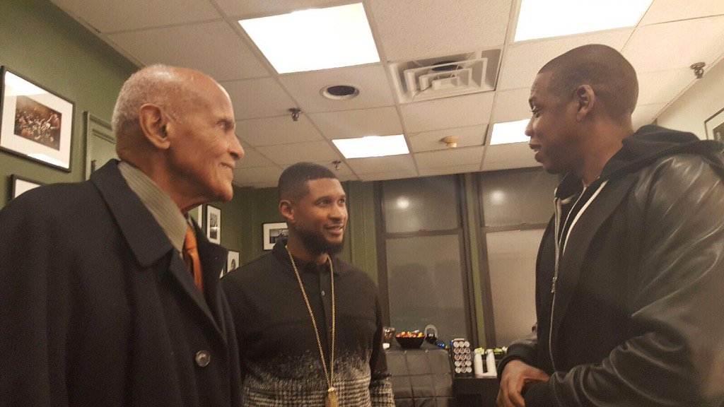 RT @soledadobrien: I took this picture backstage @92Y Jay-Z, @Usher @harrybelafonte .  Great conversation about social justice. https://t.c…