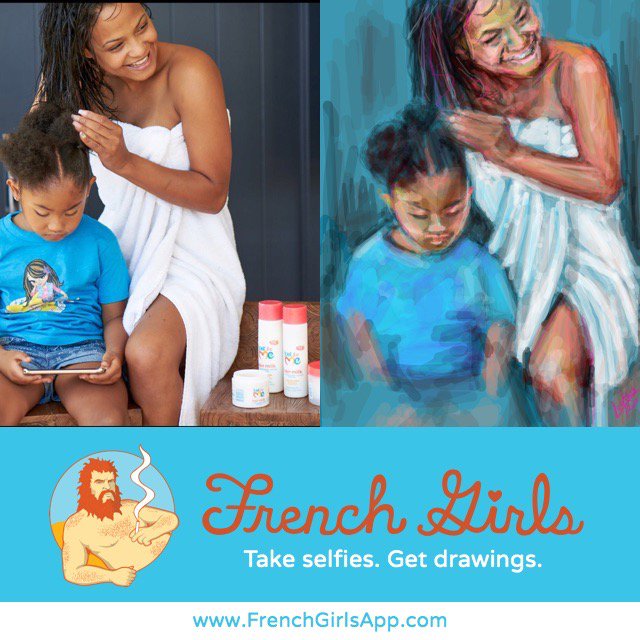 Check out this drawing from #FrenchGirls and get the app at https://t.co/K7NbIgIKBU! Mommy and Me https://t.co/5N2EBolKe0
