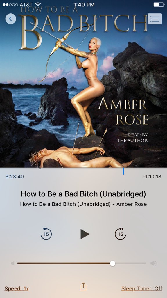 RT @Tya7000: @DaRealAmberRose Loving every second of your audiobook. Thank you Muva!!! #muchlove #cheers ???????????????????????????????? https://t.co/v84393xd4s