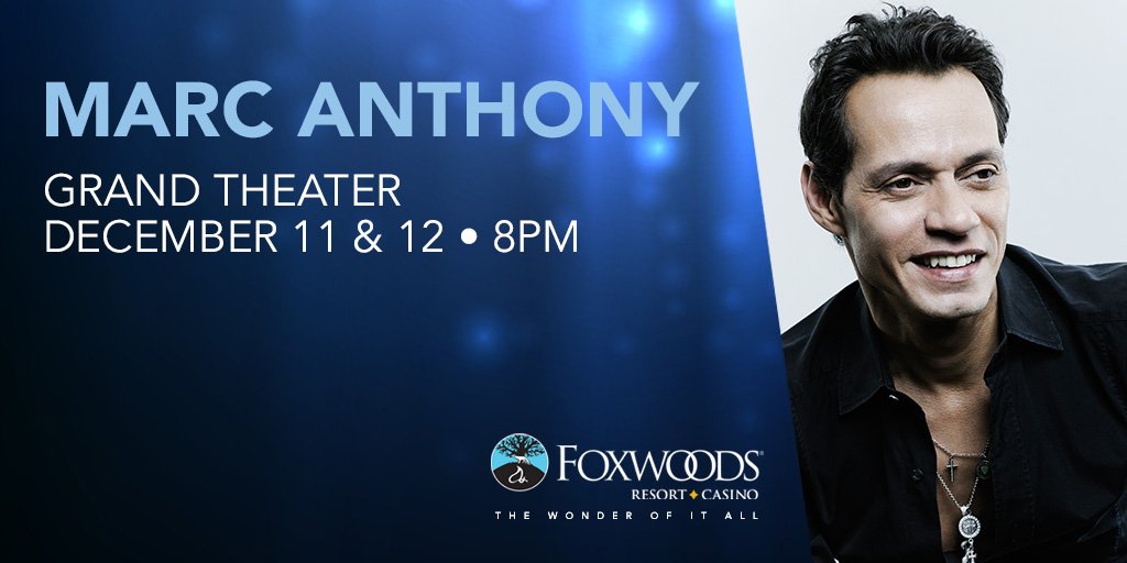 RT @FoxwoodsCT: We can't get enough of @MarcAnthony so we added a 2nd concert! See him live Dec. 11 & 12! https://t.co/QRoR28jFsp https://t…