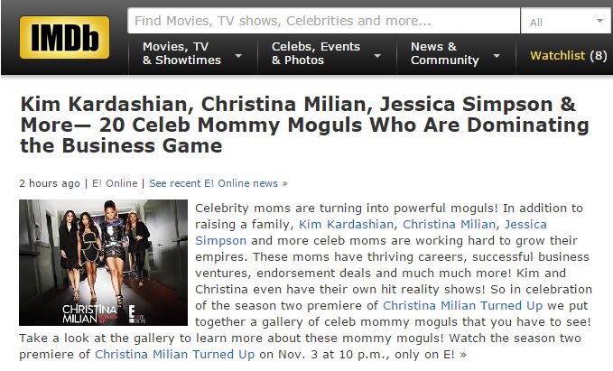 #MommyMoguls getting love on @IMDb. Blessed to be recognized for the hard and always fun work... https://t.co/gBsm3gcWtY
