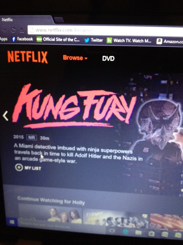 RT @hollaluya_21: @JohnIsJokes so I'm about to partake in some Kung Fury on @netflix ????Looks hilarious! 
????????????????@DavidHasselhoff https://t.co/B…