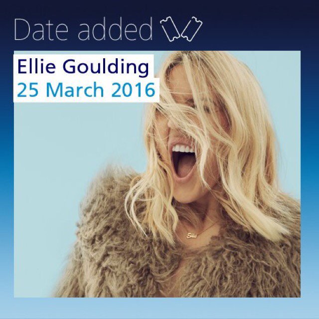 RT @TheO2: The amazing @elliegoulding is doing two nights next year. The seconds is on sale Now

https://t.co/jR24IGCYLC https://t.co/wutxZ…