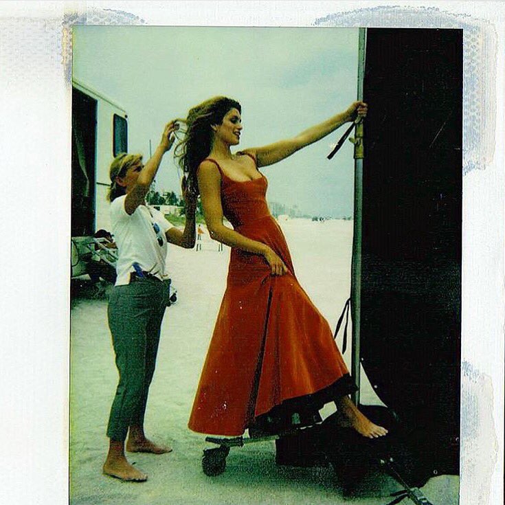 #FF a Polaroid by #BeauQuillian on the set of @harpersbazaarus with #OdileGilbert. https://t.co/Pm6U8BesF4 https://t.co/53qdstvTdn